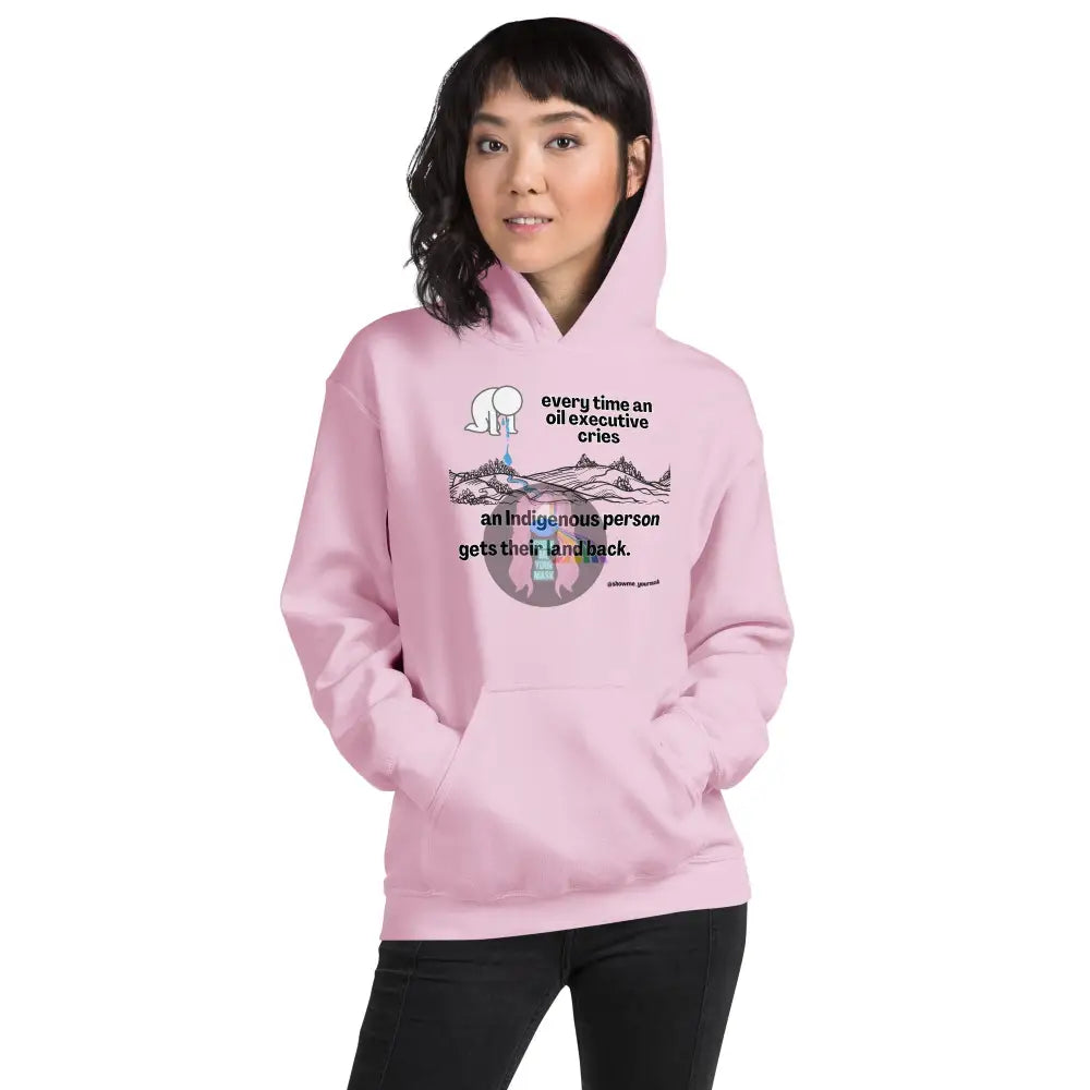 Crying Oil Execs Unisex Hoodie Light Pink / S