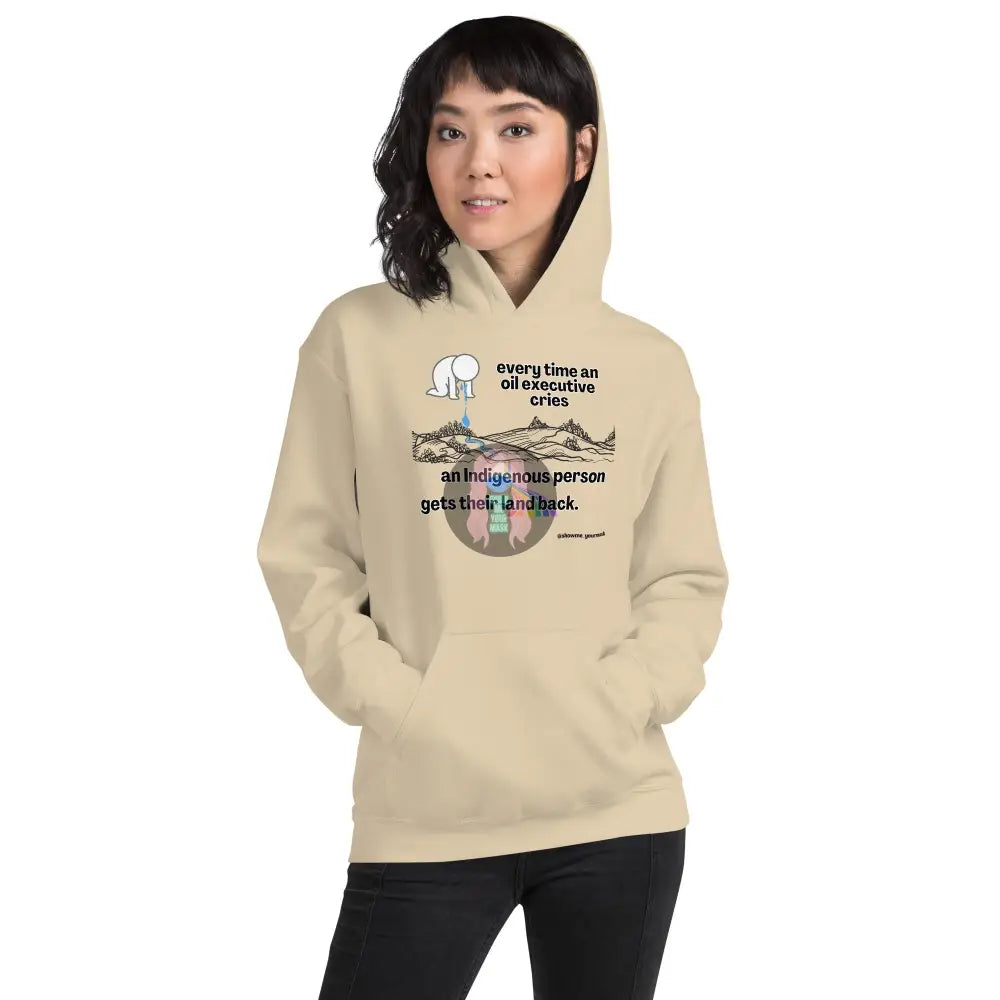 Crying Oil Execs Unisex Hoodie Sand / S