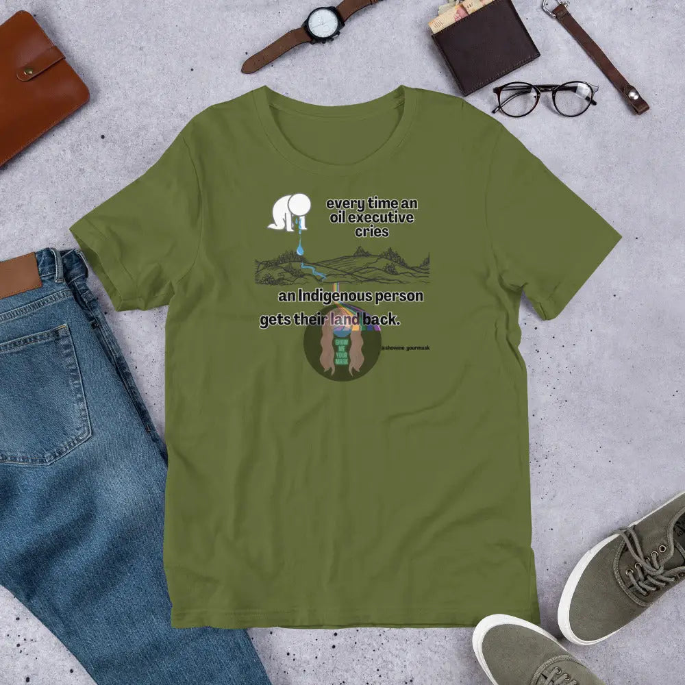 Crying Oil Execs Unisex T-Shirt Olive / S