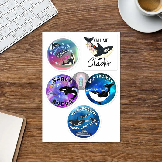 Even More Orcas Sticker sheet -  from Show Me Your Mask Shop by Show Me Your Mask Shop - Stickers