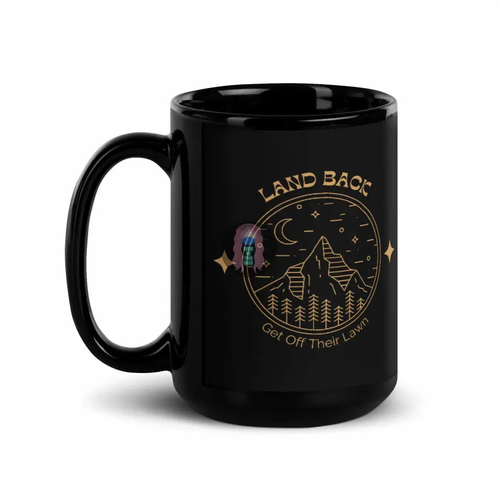 "Get off Their Lawn" Black Glossy Mug -  from Show Me Your Mask Shop by Show Me Your Mask Shop - Mugs