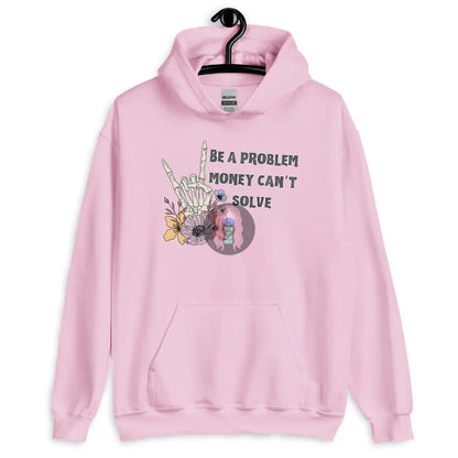 Halloween 2024 Be A Problem Can’t Solve Ghost Flowers Unisex Hoodie Light Pink / S