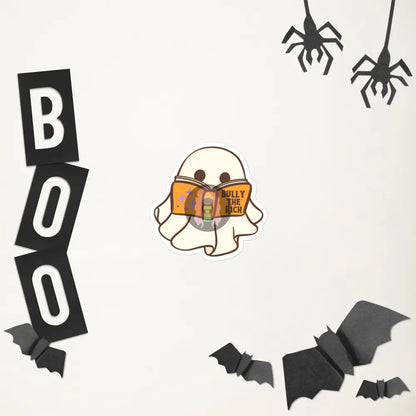 Halloween 2024 Book Ghost Bubble-Free Stickers