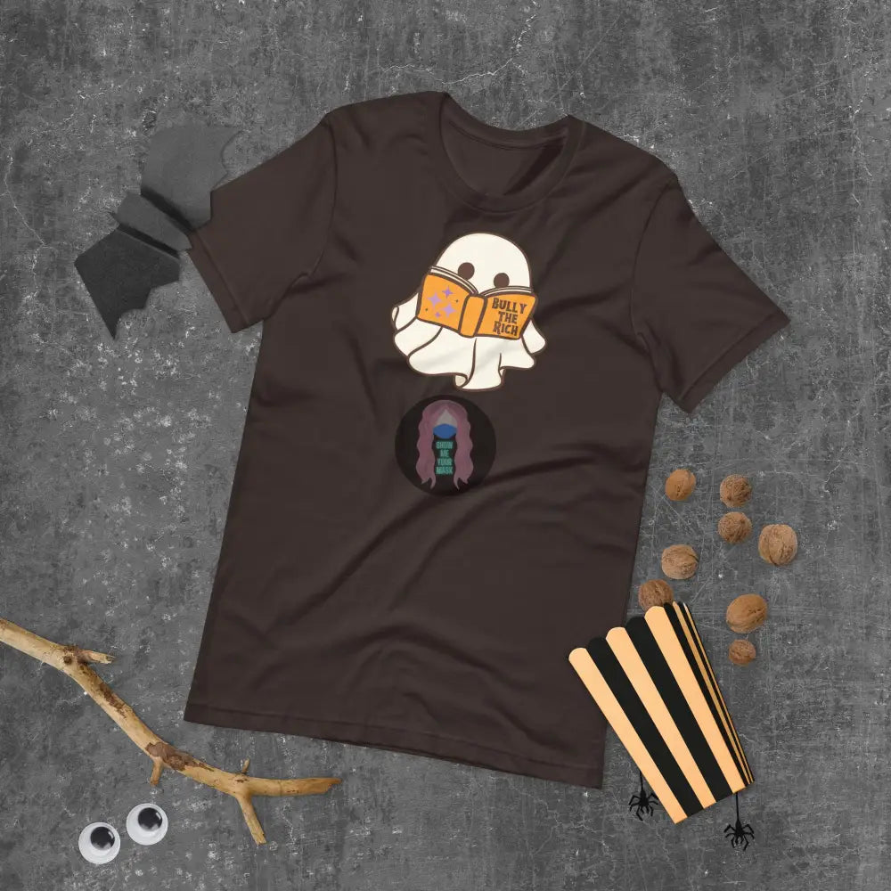 Halloween 2024 Book Ghost Unisex T-Shirt Brown / S