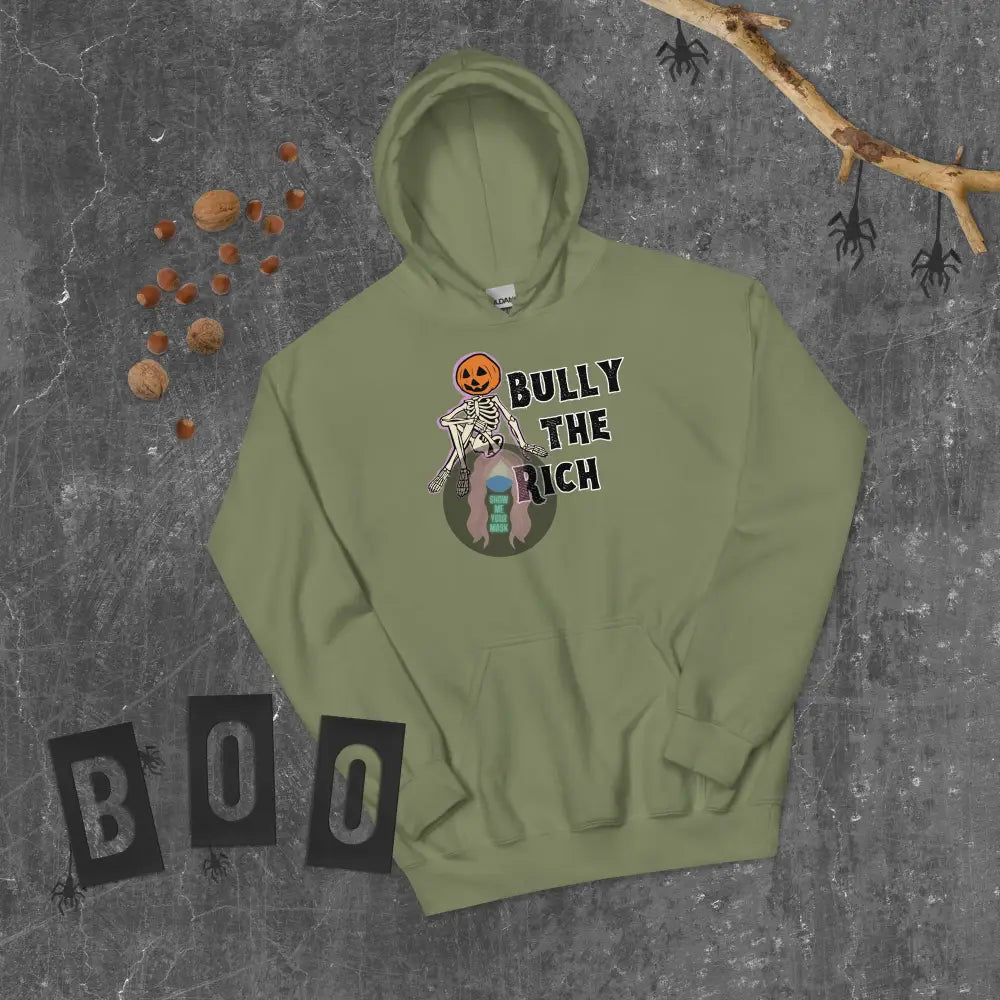 Halloween 2024 Bully The Rich Unisex Hoodie Military Green / S