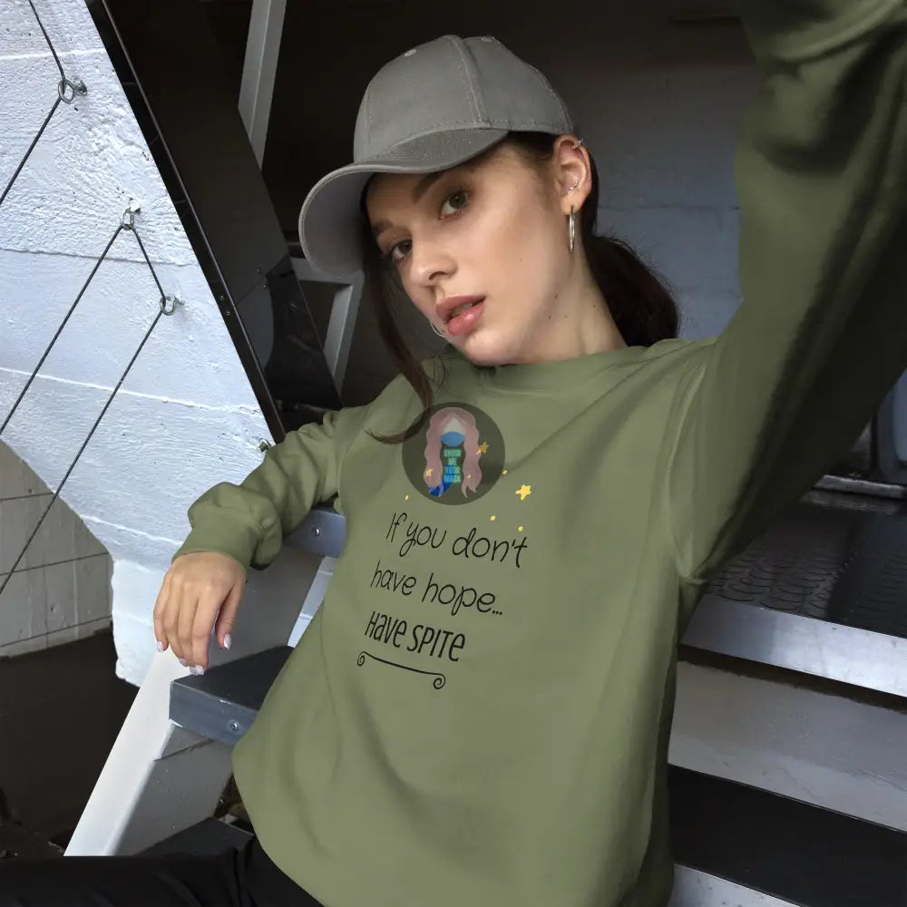 ’Have Spite’ Unisex Sweatshirt Military Green / S