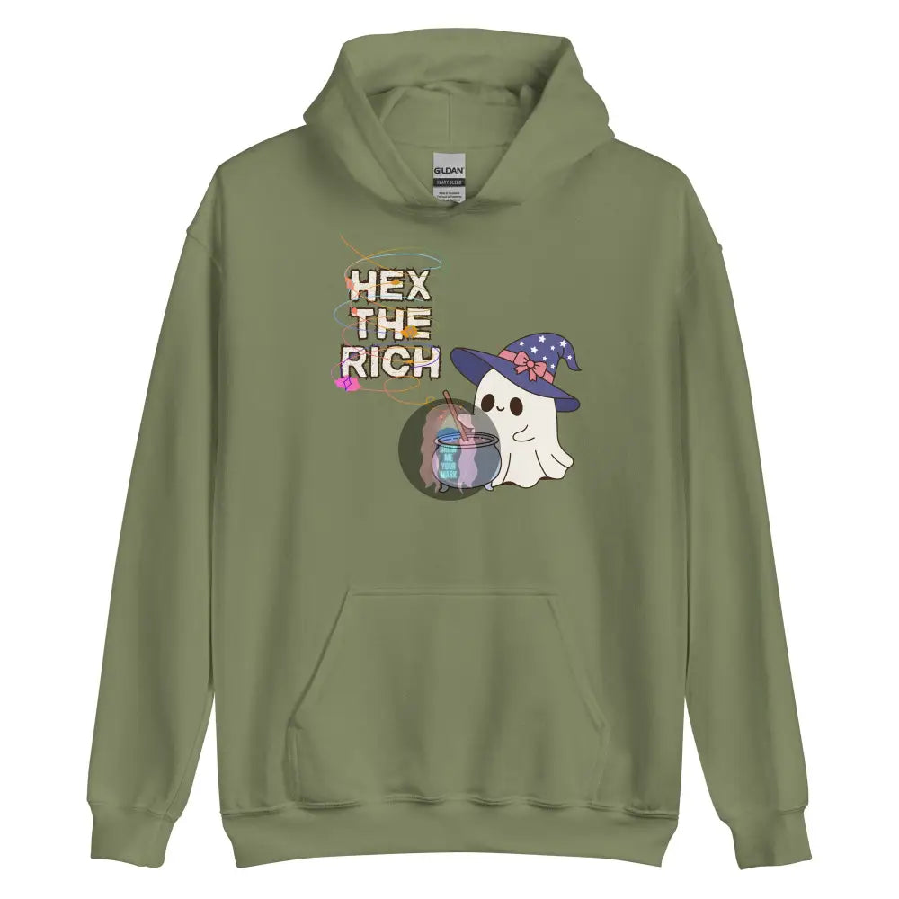 Hex The Rich 2024 Unisex Hoodie Military Green / S