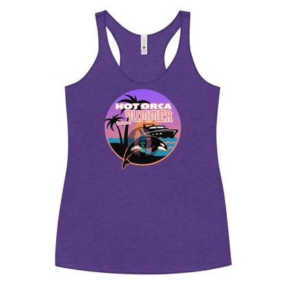 ’Hot Orca Summer’ Women’s Racerback Tank Purple Rush / Xs