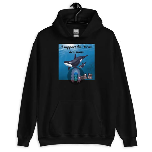 I Support The Orcas Unisex Hoodie Black / S