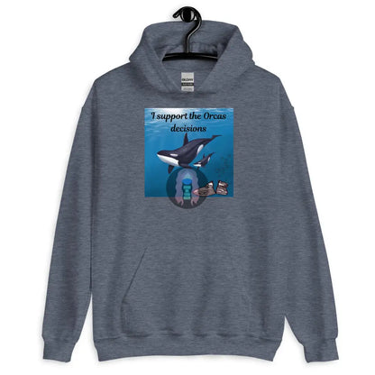 I Support The Orcas Unisex Hoodie Heather Sport Dark Navy / S