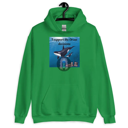 I Support The Orcas Unisex Hoodie Irish Green / S