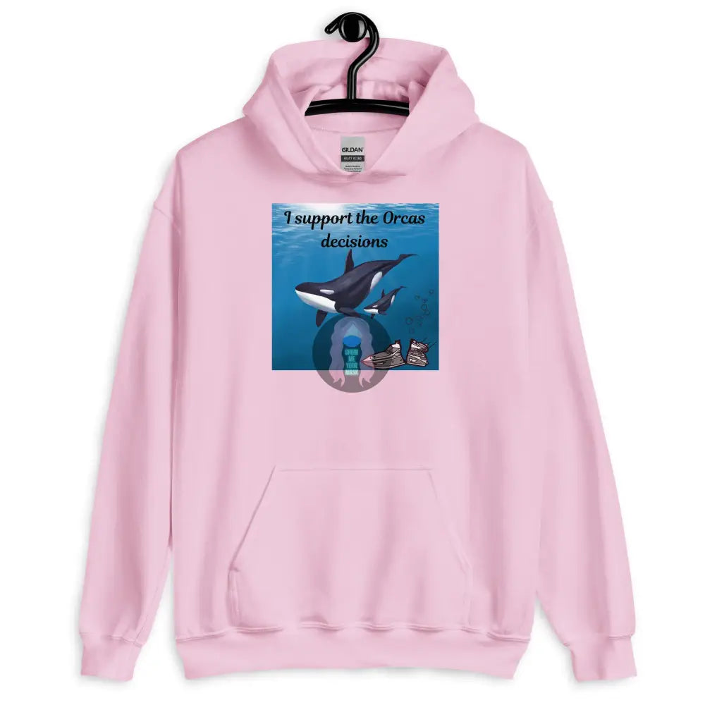 I Support The Orcas Unisex Hoodie Light Pink / S