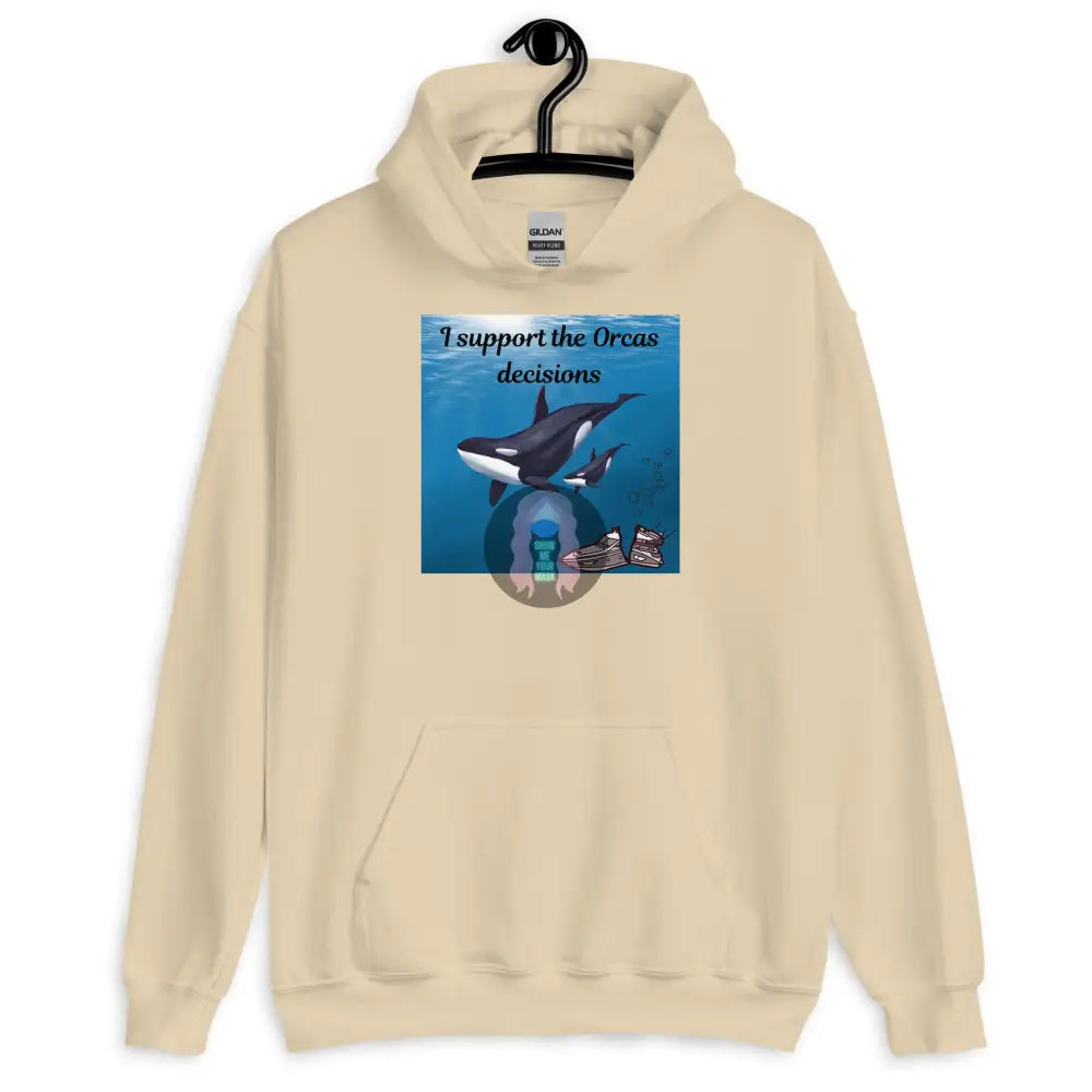 I Support The Orcas Unisex Hoodie Sand / S