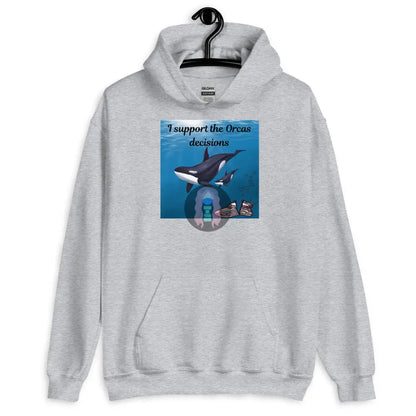 I Support The Orcas Unisex Hoodie Sport Grey / S