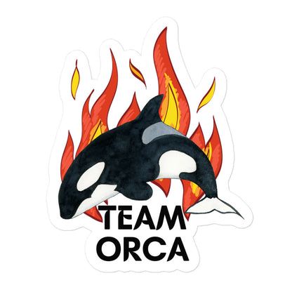“Team orca” fire Bubble-free stickers