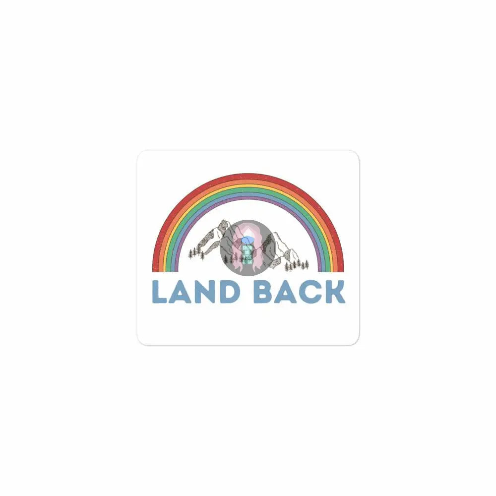 "Land Back" Bubble-free stickers -  from Show Me Your Mask Shop by Show Me Your Mask Shop - Stickers