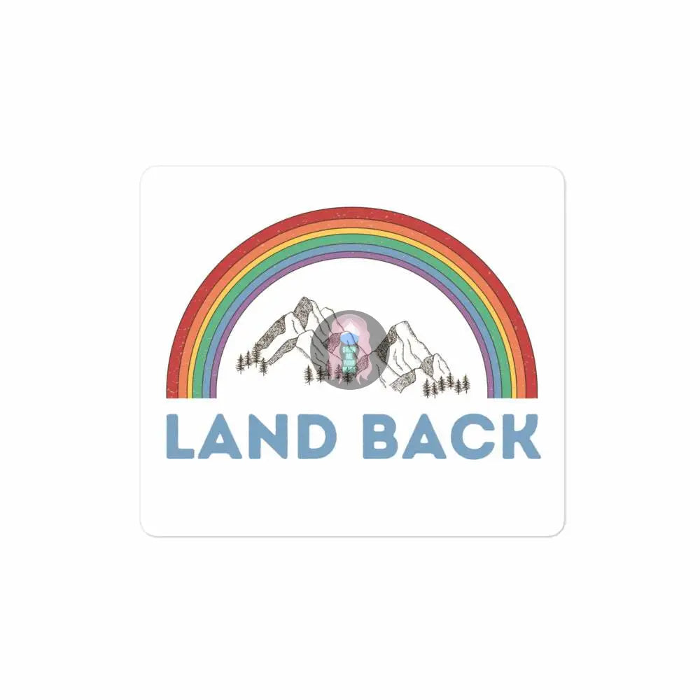 "Land Back" Bubble-free stickers -  from Show Me Your Mask Shop by Show Me Your Mask Shop - Stickers