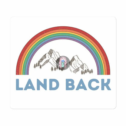 "Land Back" Bubble-free stickers -  from Show Me Your Mask Shop by Show Me Your Mask Shop - Stickers