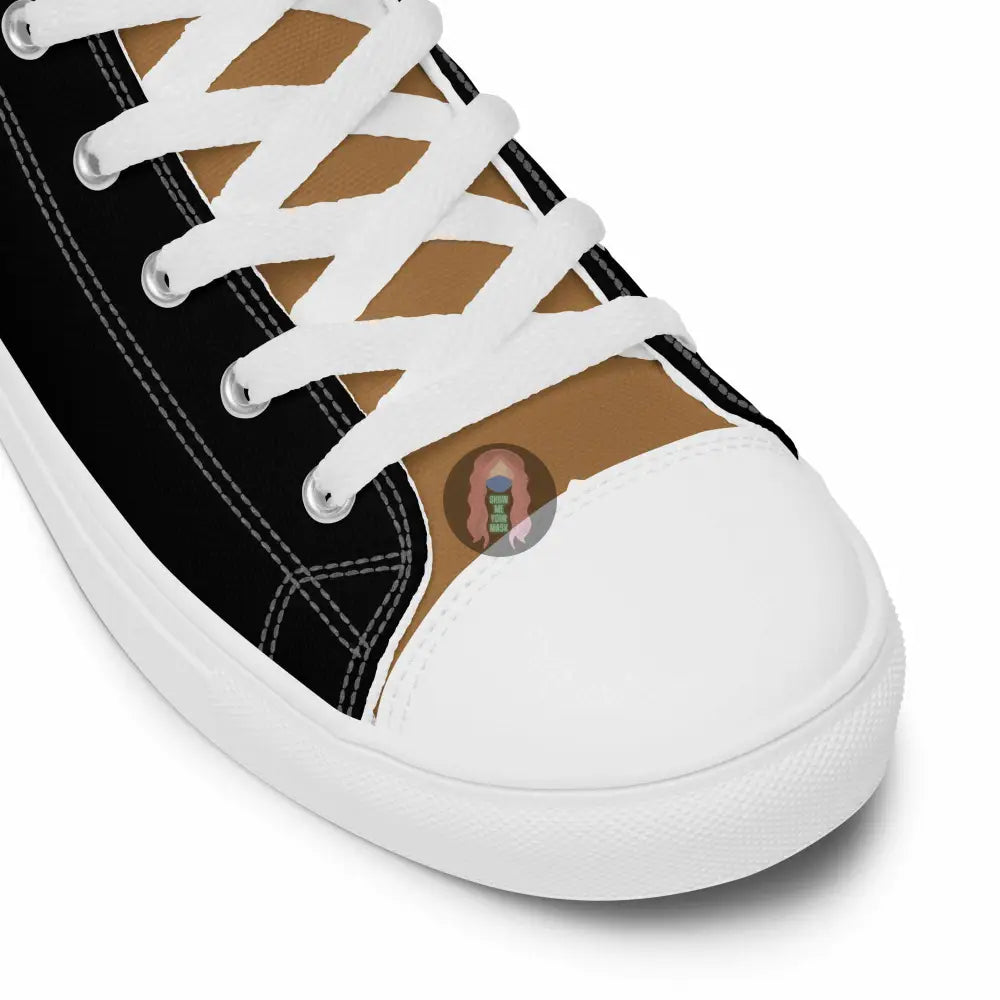 "Land Back, get off their lawn"  Women’s high top canvas shoes -  from Show Me Your Mask Shop by Show Me Your Mask Shop - Shoes, Women's