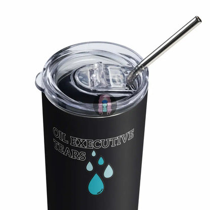 "oil executive tears" Stainless steel tumbler -  from Show Me Your Mask Shop by Show Me Your Mask Shop - Mugs