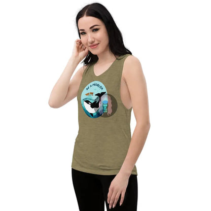 Orca ’Be A Problem Money Can’t Solve’ Ladies’ Muscle Tank