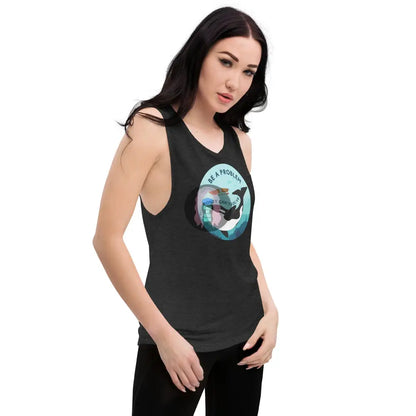 Orca ’Be A Problem Money Can’t Solve’ Ladies’ Muscle Tank