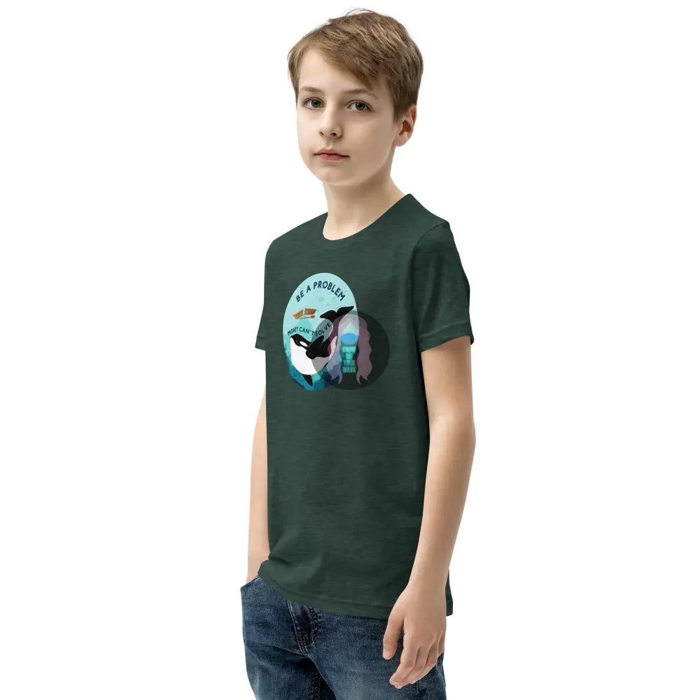 Orca Be A Problem Money Cant Solve Youth Short Sleeve T-Shirt