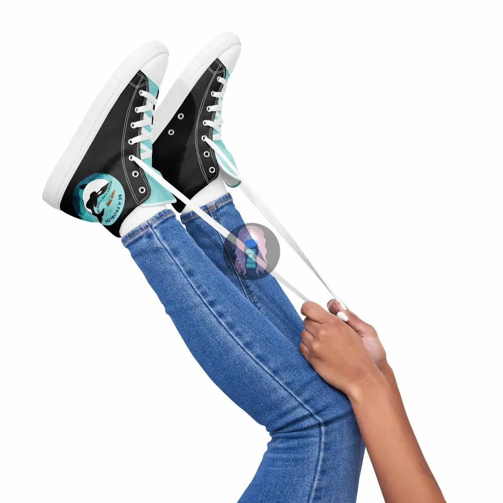 Orca "Be a Problem" Women’s high top canvas shoes -  from Show Me Your Mask Shop by Show Me Your Mask Shop - Shoes, Women's