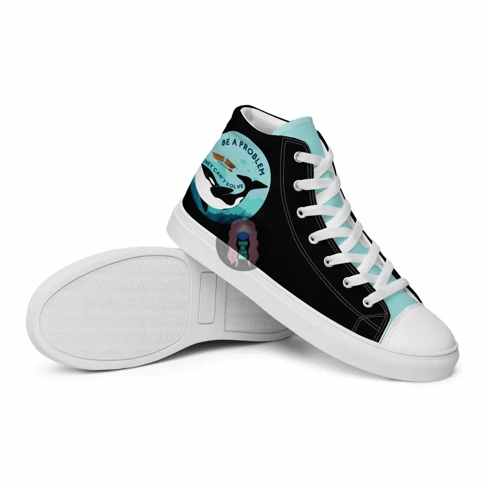 Orca "Be a Problem" Women’s high top canvas shoes -  from Show Me Your Mask Shop by Show Me Your Mask Shop - Shoes, Women's