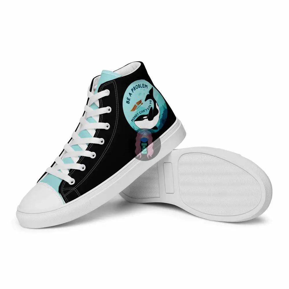 Orca "Be a Problem" Women’s high top canvas shoes -  from Show Me Your Mask Shop by Show Me Your Mask Shop - Shoes, Women's