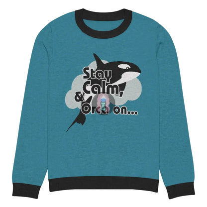 Orca On Knitted Crew Neck Sweater L