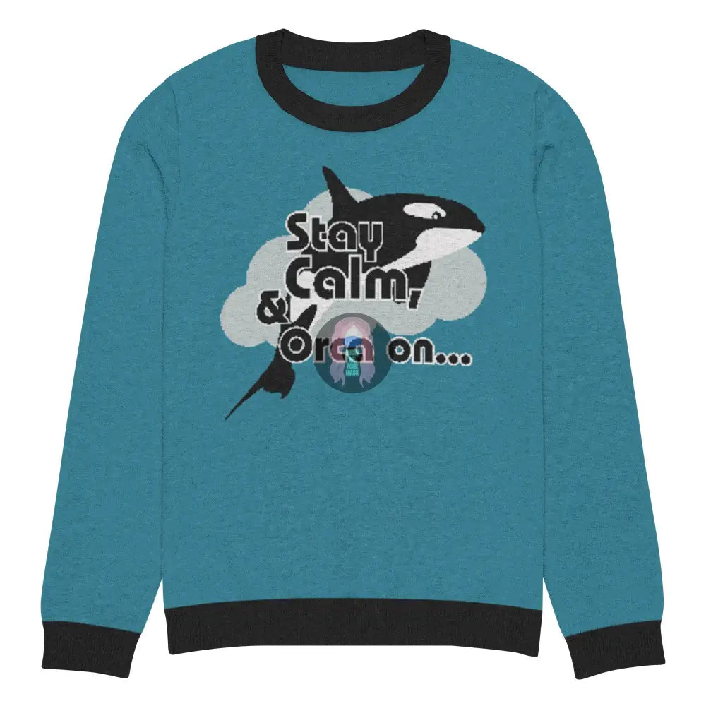 Orca On Knitted Crew Neck Sweater M