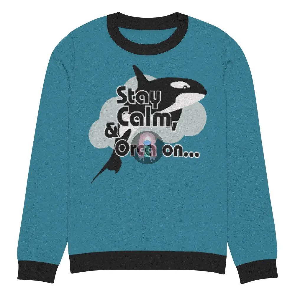 Orca On Knitted Crew Neck Sweater Xs