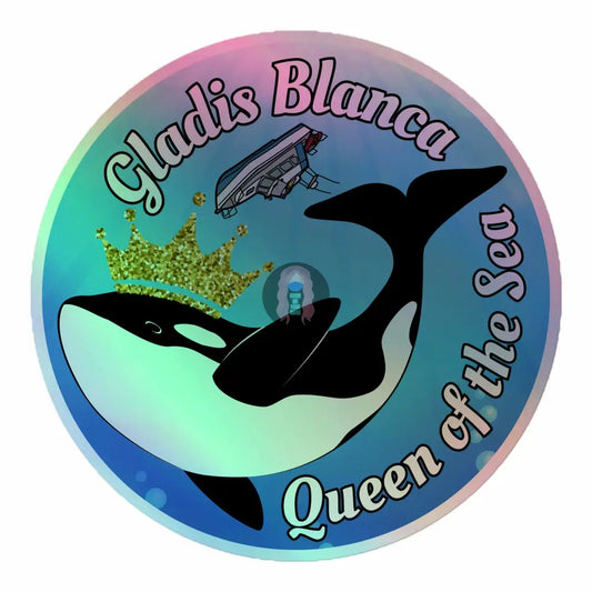 Orca "Queen Gladis" Holographic stickers -  from Show Me Your Mask Shop by Show Me Your Mask Shop - Stickers