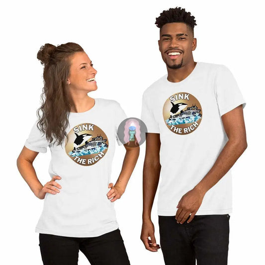 Orca "Sink the Rich" Unisex t-shirt -  from Show Me Your Mask Shop by Show Me Your Mask Shop - Shirts