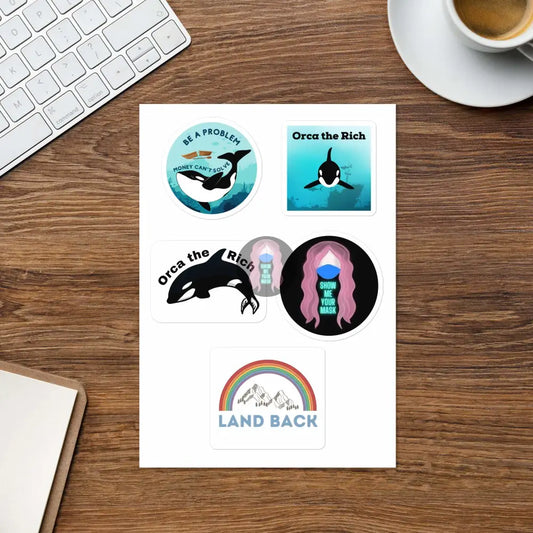 Orca Sticker sheet set -  from Show Me Your Mask Shop by Show Me Your Mask Shop - Stickers