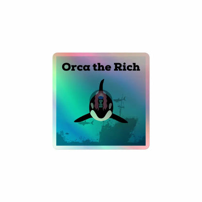 "Orca the Rich" Holographic stickers -  from Show Me Your Mask Shop by Show Me Your Mask Shop - Stickers