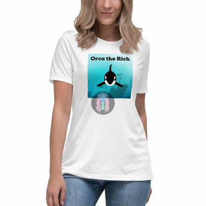 "Orca the Rich" Women's Relaxed T-Shirt -  from Show Me Your Mask Shop by Show Me Your Mask Shop - Shirts, Women's