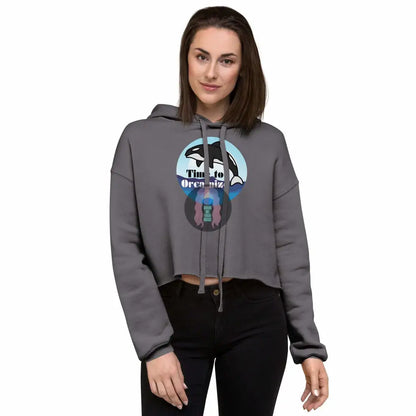 Orca "Time to Orca-nize" Crop Hoodie -  from Show Me Your Mask Shop by Show Me Your Mask Shop - Crop Tops, Hoodies