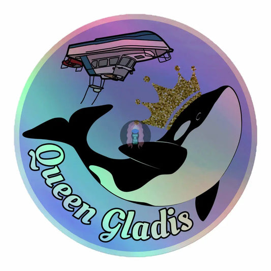 Orca, Yacht "Queen Gladis" Holographic stickers -  from Show Me Your Mask Shop by Show Me Your Mask Shop - Stickers