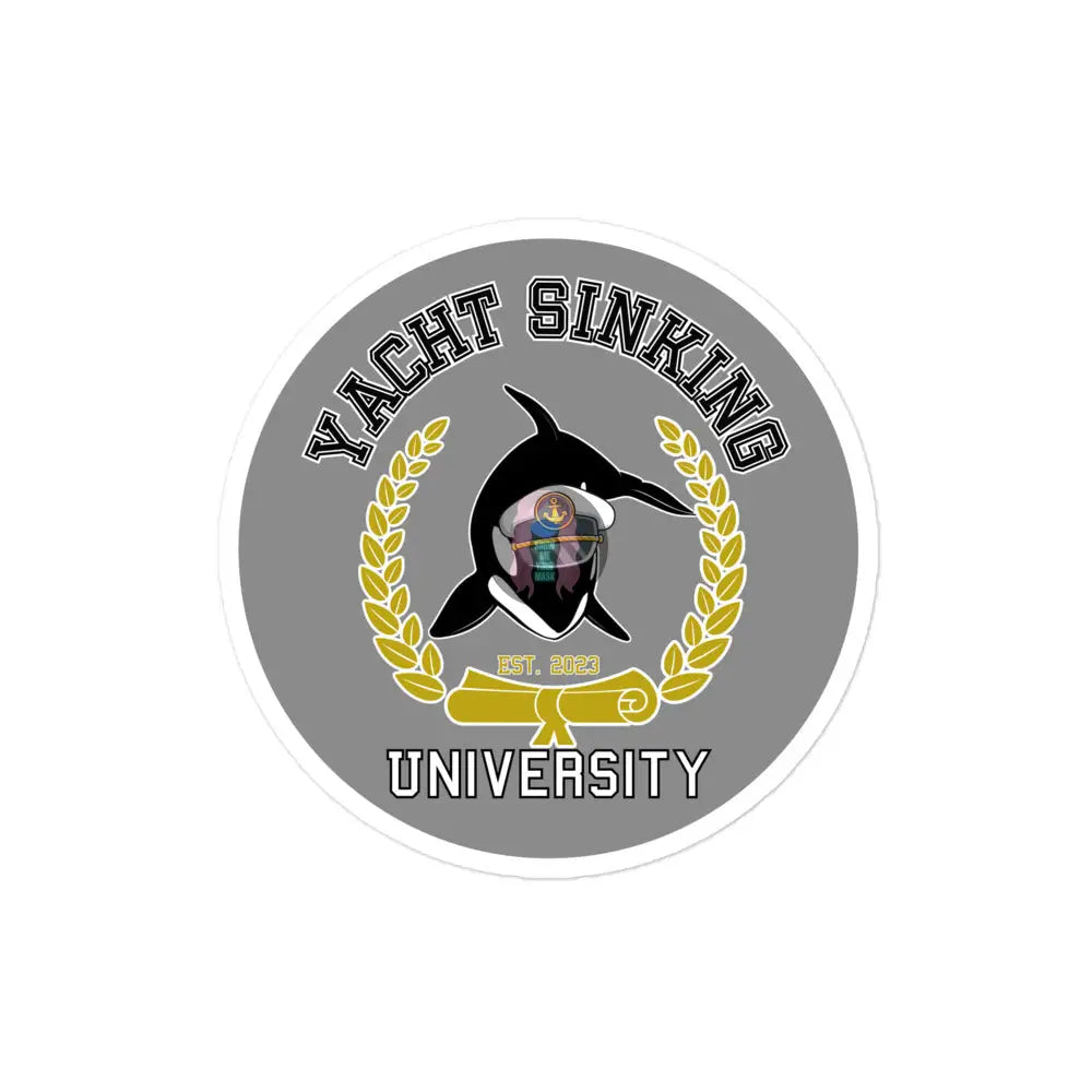 Orca Yacht Sinking University Bubble-Free Stickers 4×4