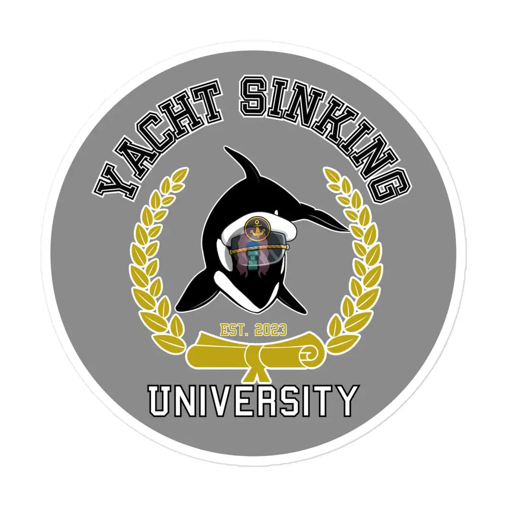 Orca Yacht Sinking University Bubble-Free Stickers 5.5×5.5