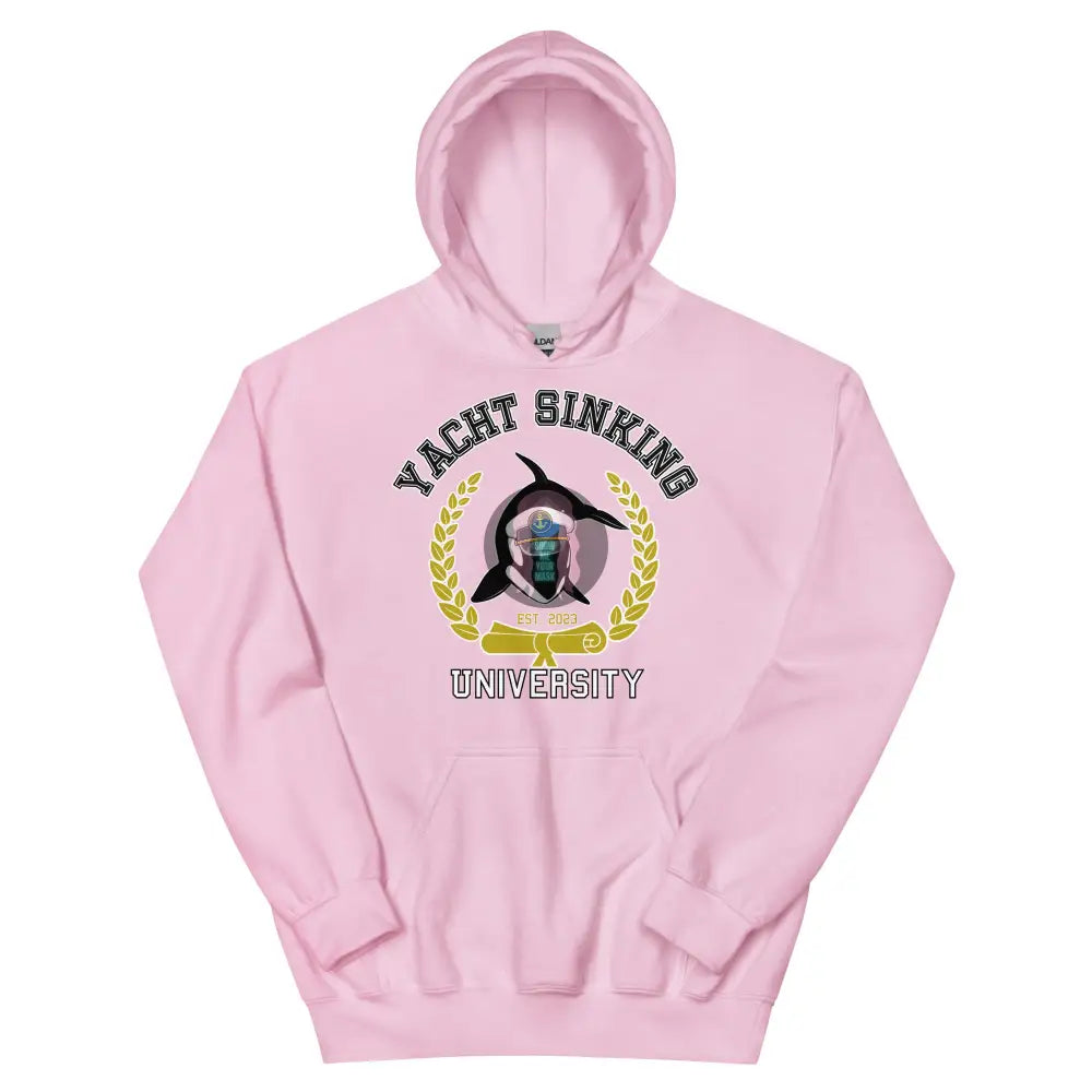 Orca Yacht Sinking University Unisex Hoodie Light Pink / S