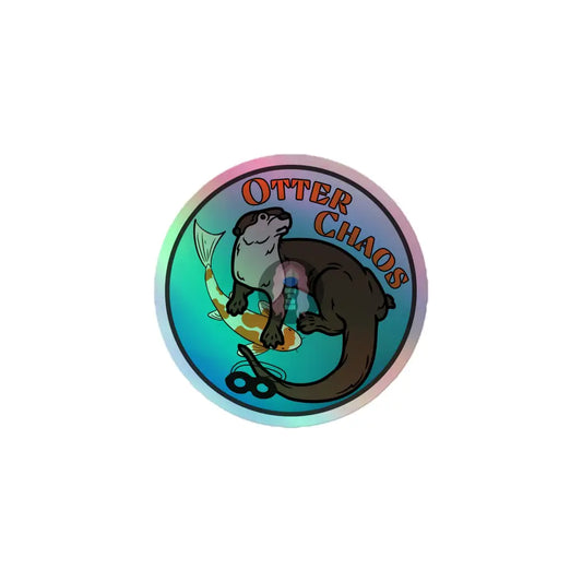 Unmasked Otter Holographic Stickers 3×3