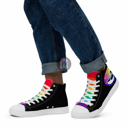 Pride, Orca "Be a Problem" Men’s high top canvas shoes -  from Show Me Your Mask Shop by Show Me Your Mask Shop - Men's, Shoes