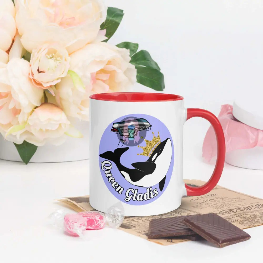"Queen Gladis" Mug with Color Inside -  from Show Me Your Mask Shop by Show Me Your Mask Shop - Mugs