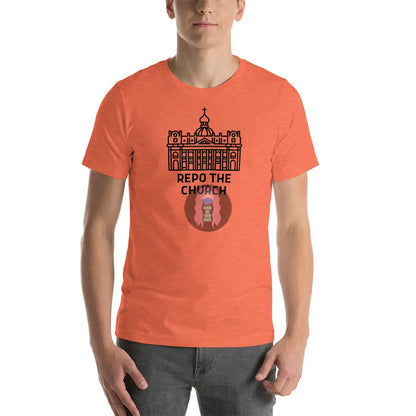 Repo The Church (Black) Unisex T-Shirt Heather Orange / S