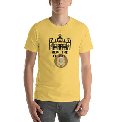 Repo The Church (Black) Unisex T-Shirt Yellow / S