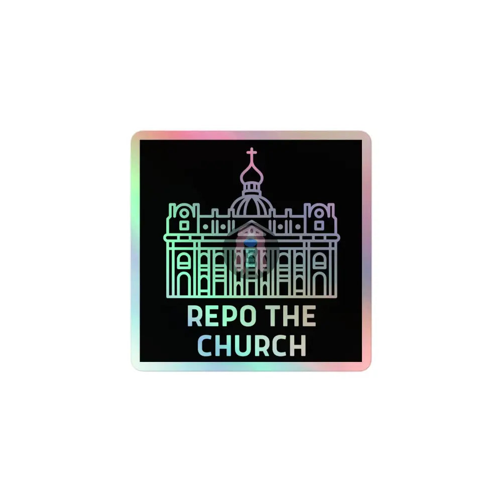 Repo The Church Holographic Stickers 3×3