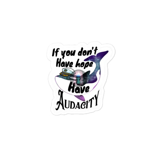 Space Orca Have Audacity Bubble-Free Stickers 3×3